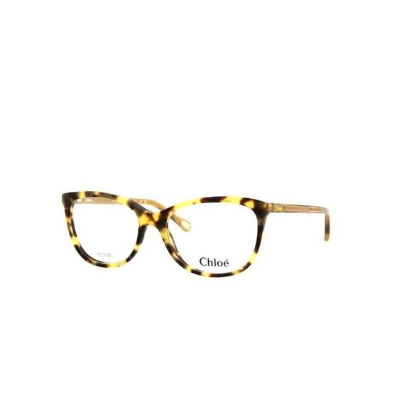 Chloe Accessories - Chloé Womens Square/Rectangle Havana Brown Transparent Fashion Designer Eyewear